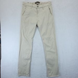 34 Heritage Pants Mens 33x34(Actual 33x32.5) Beige Khaki Charisma Straight Leg